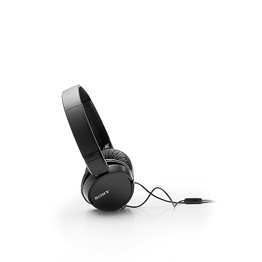 Sony MDR-ZX110AP Wired On-Ear Headphones with tangle free cable, 3.5mm Jack, Headset with Mic for phone calls and 1 Year Warranty - (Black) Sony MDR-ZX110AP Wired On-Ear Headphones with tangle free cable, 3.5mm Jack, Headset with Mic for phone calls and 1 Year Warranty - (Black)